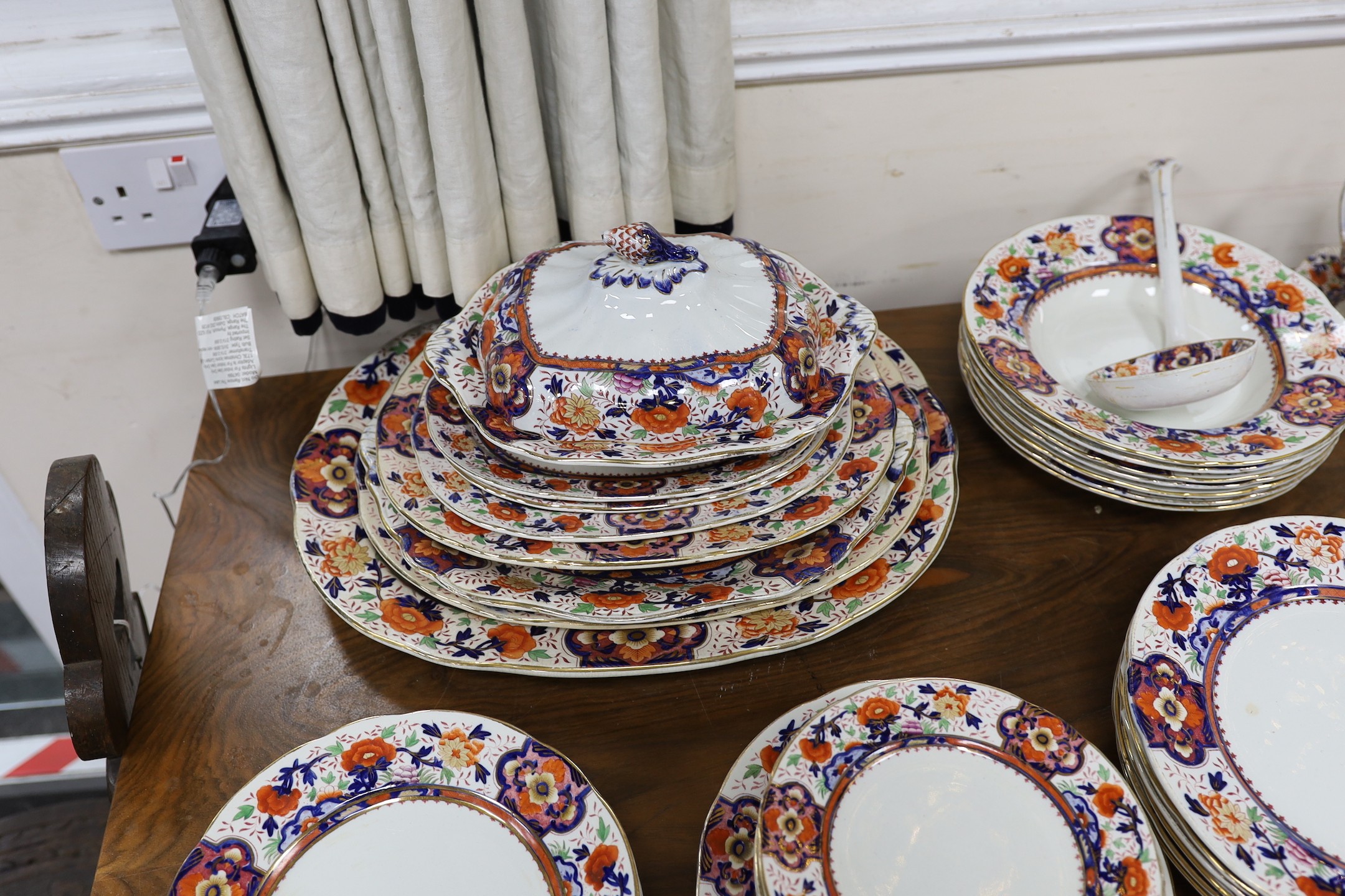 A Booths Imari-pattern dinner service